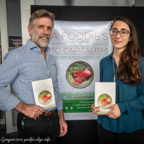 Eric Holt-Giminez and food systems researcher, Eva Perroni.