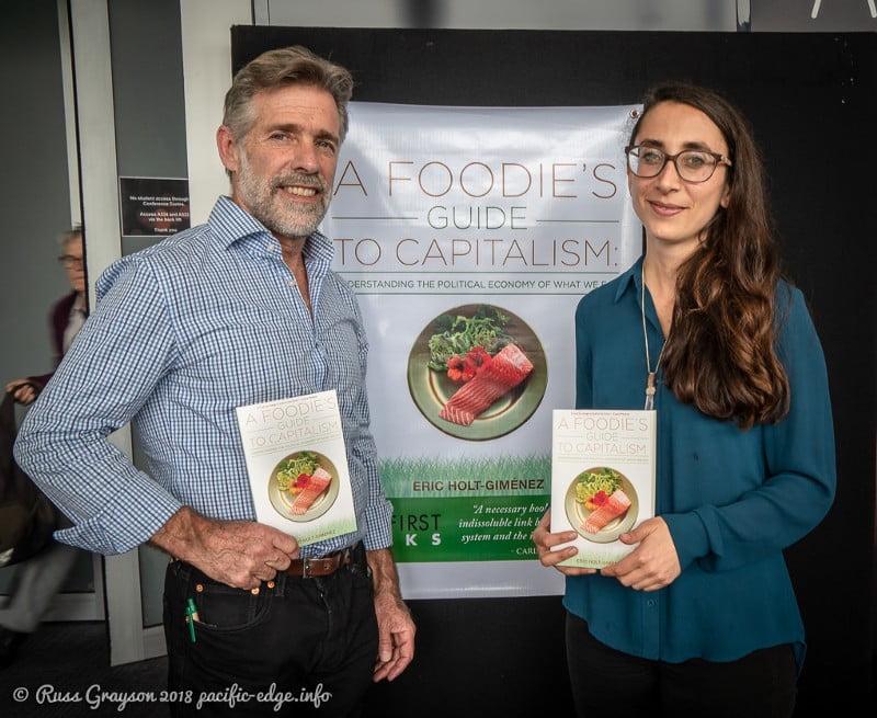 Eric Holt-Giminez and food systems researcher, Eva Perroni.